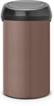 Brabantia Touch Bin Abfallbehälter – 60 Liter – Deckel in Satin-Taupe mattschwarz