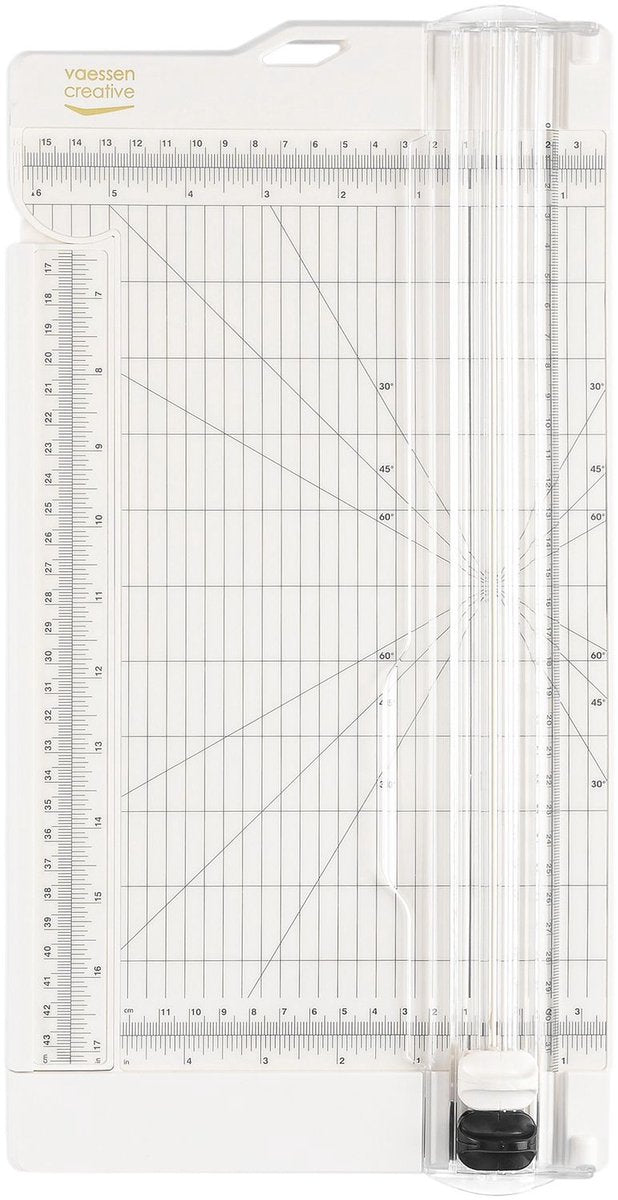 Vaessen creative • Papierschneider mit Ritzfunktion, 15 x 30,5 cm, gebrochenes Weiß