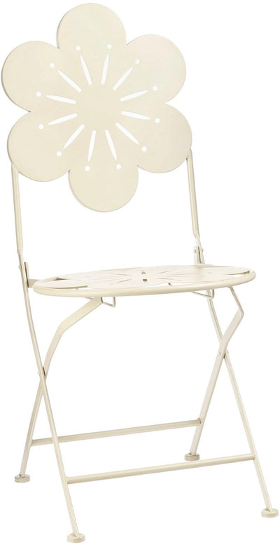 Glimmerdekorationen Fleuri Bistrostuhl – H93 x ø41 cm – Eisen – Beige