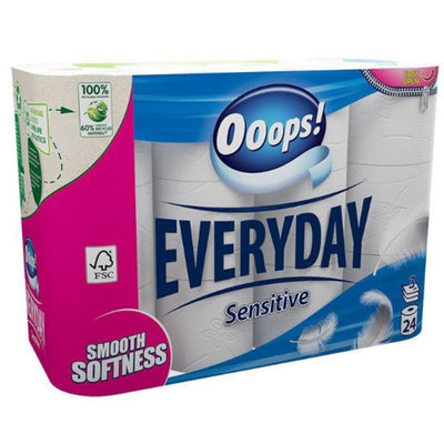 Ooops! Tägliches Toilettenpapier 3-lagig 24 Rollen