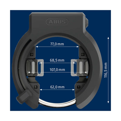 ABUS -Rahmen Ringslot 6950m R xplus. Sicherheitsstufe 9. mit großer Radöffnung