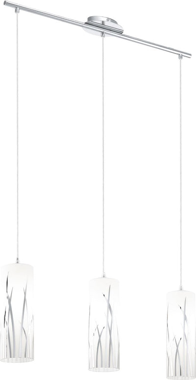 Eglo Rivato - Hängelampe - 3 Lichter - Weiß, Chrom