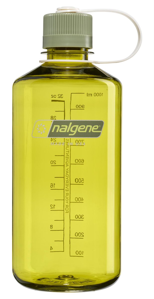 Nalgene – Enghalsflasche – Trinkflasche – Wasserflasche – 1000 ml – BPA-frei – Sustain – Endivie mit Öl, neu