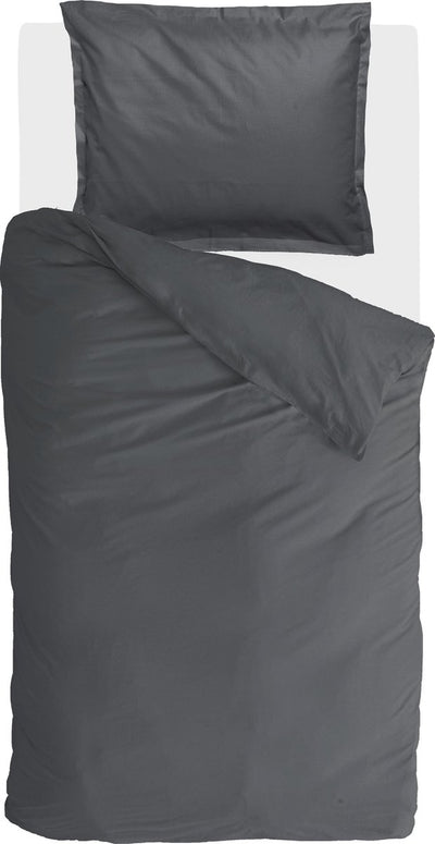 Walra Bettbezug Vintage-Satin – 140 x 220 – 100 % Baumwolle – Anthrazit