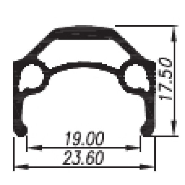 Rim Primax E Str19 26 559 x 19C - 36 Löcher - Spaak 14 Französisches Ventil - Schwarz mit Bremskante
