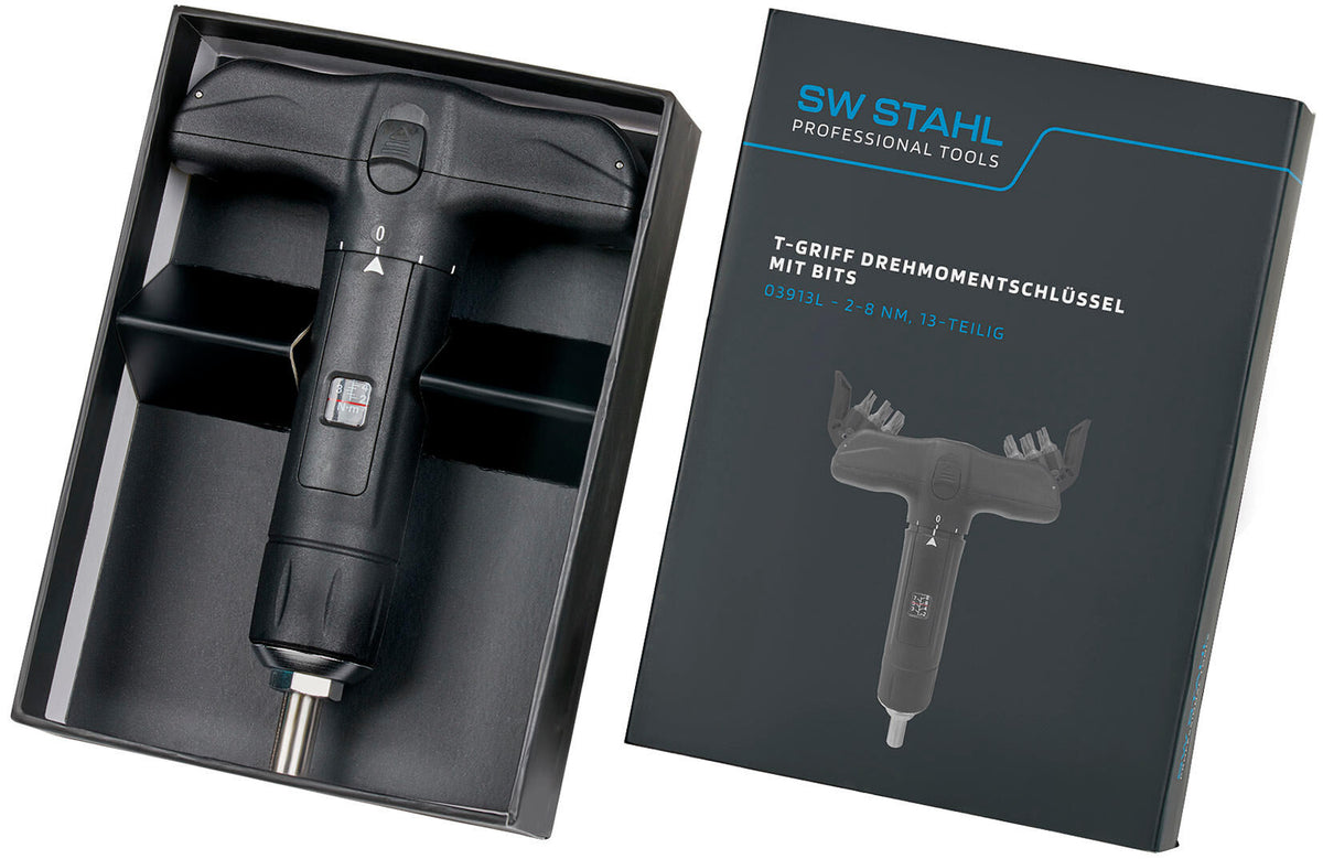 SW STAHL T-GRIP-Drehmomentschraube. Mit Bits, 2-8 nm, 13 PCs.