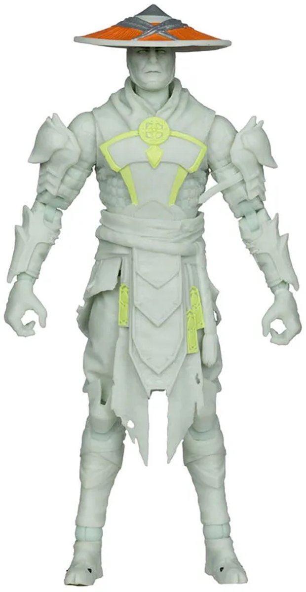 Mcfarlane Toys Mortal Kombat Actionfigur Glow in the Dark Edition Raiden (Gold Label), 18 cm große Actionfigur