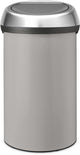 Brabantia Touch Bin Abfallbehälter – 60 Liter – Deckel aus weichem, grauem, mattem Stahl