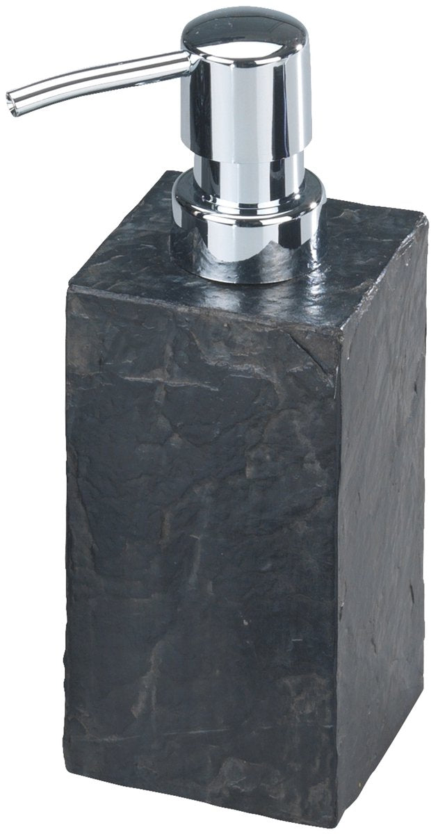 Wenko Seifenspender Schieferfelsen Anthrazit Polyresin 250ml - Seifenpumpe