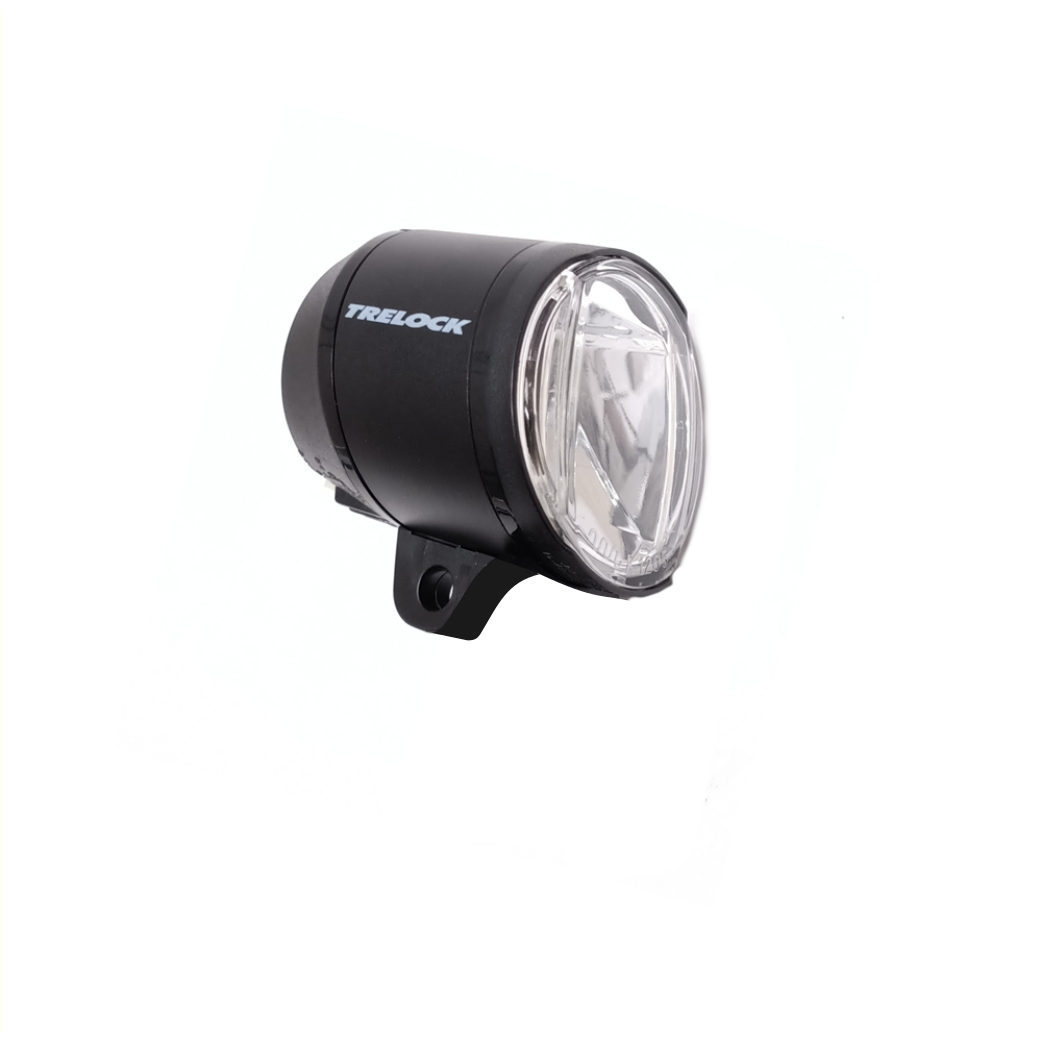 Trelock LED-Scheinwerfer LS 910 Prio 50 Lux, geeignet für 6-12V E-Bike schwarz, Werkstattverpackung
