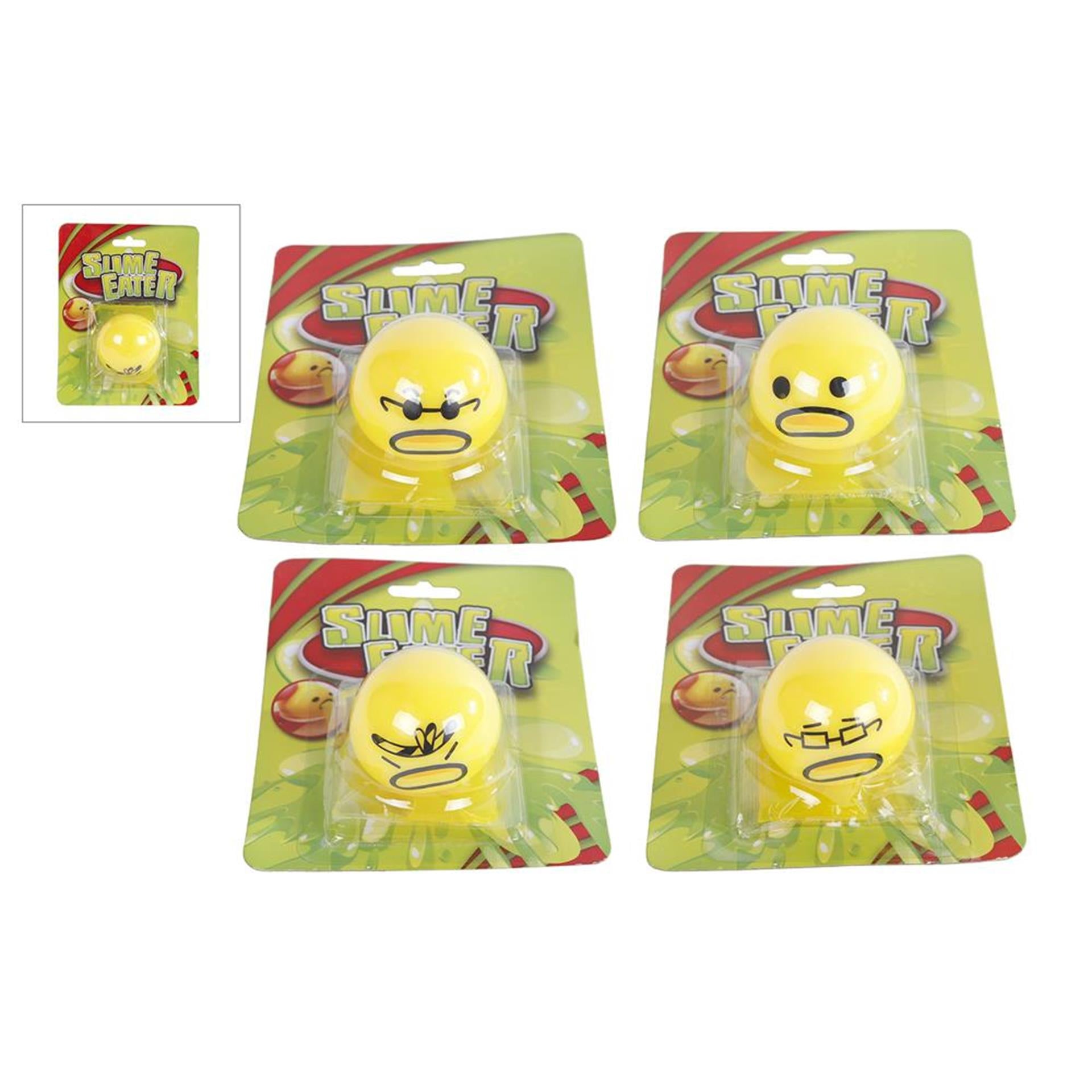 Slime Happertje lachendes Gesicht gelb, 5,5 cm