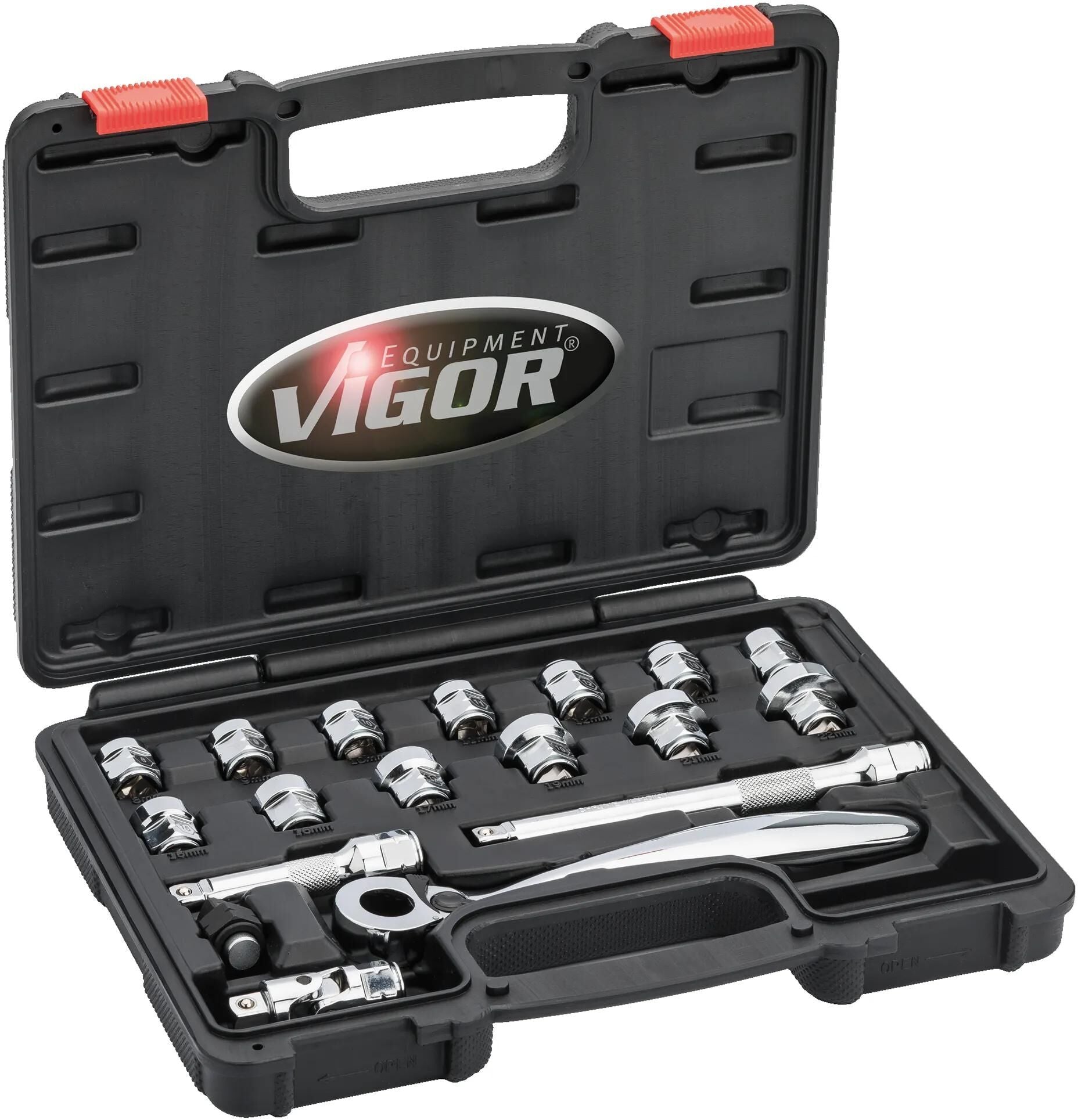 Vigor Socket Wech Sets 3 8 18tlg.