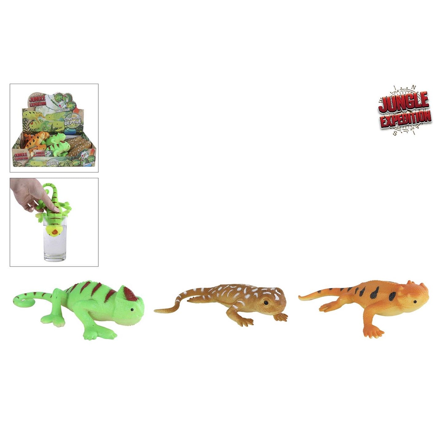 Dschungelexpedition Stretch Tierfarbe, 14 cm