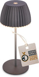 B.k.licht Briloner Champ Mini – Tischleuchte wiederaufladbar – kabellose Lampe – Touch-dimmbar – für drinnen und draußen – Gewinner des Deutschen Designpreises 2025 – Anthrazit – ø8,5 x 20 cm