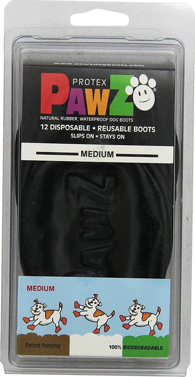 Pawz Hundeschuhe – mittelschwarz