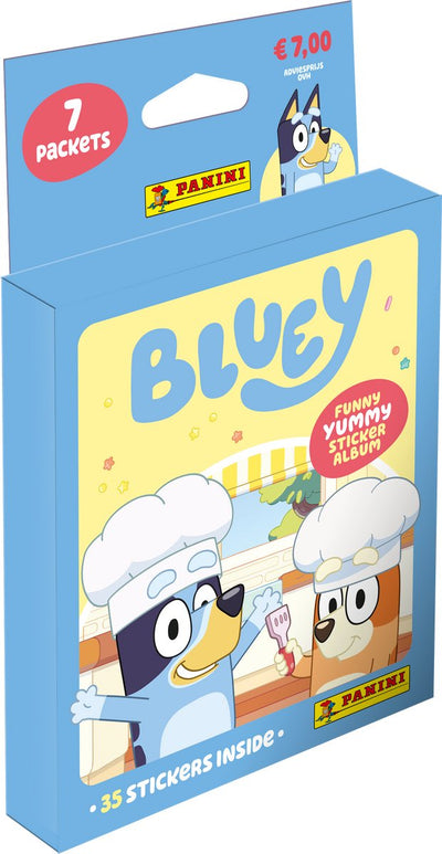 Panini – Bluey 3 Blister – Sammelkarten – 35 Aufkleber