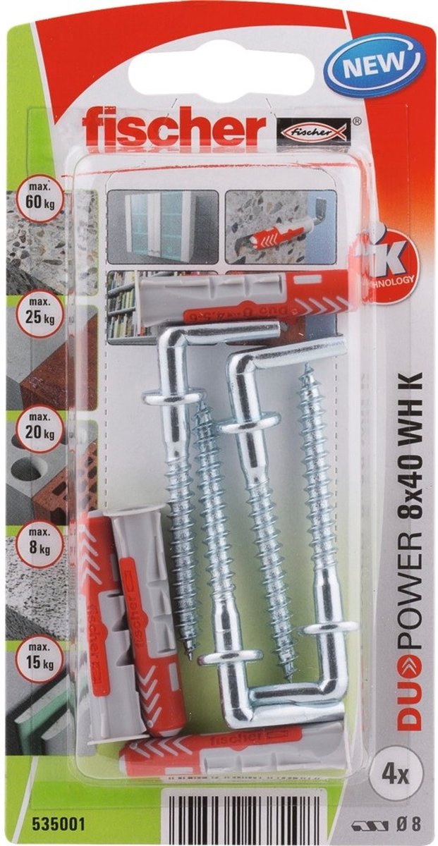 Fischer 535001 duopower 8 x 40 wh k nv Steckerset 40 mm 8 mm 1 Satz(e)