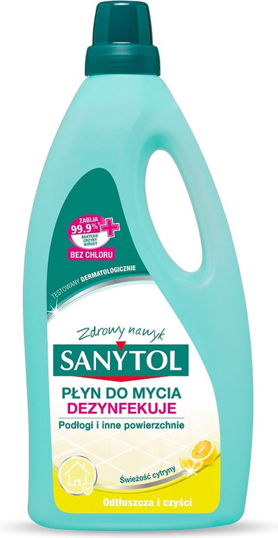 Sanytol Multifunktionsflüssigkeit zur Reinigung und Desinfektion von Böden und anderen Oberflächen mit Zitronen- und Olivenblattduft, 1000 ml