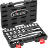 Vigor Socket Set 1 2 24-tg Superflat V7202