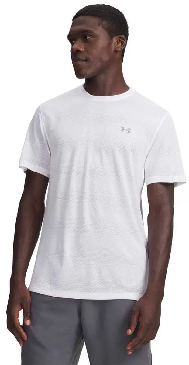 Under Armour ua velociti ss-wht Herren-Sportshirt – weiß – reflektierend