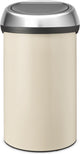 Brabantia Touch Bin Abfallbehälter – 60 Liter – Deckel aus weichem beige-matten Stahl