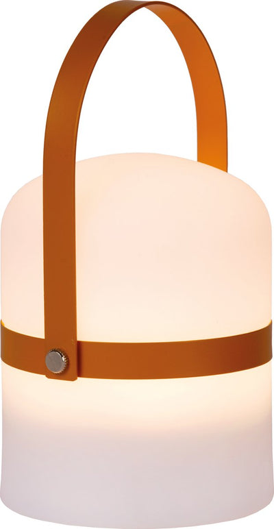 Lucide little joe – wiederaufladbare Tischleuchte drinnen und draußen – wiederaufladbarer Akku – ø 10 cm – LED dimmbar – 1x0,3 W 3000 K – IP44 – braun