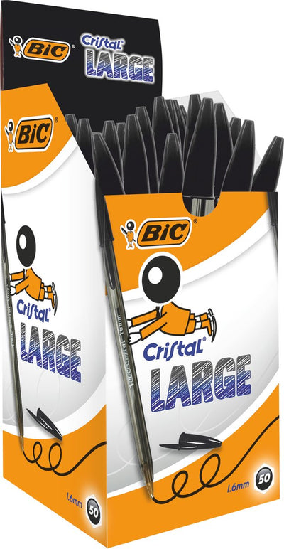 Bic cristal groß - 0,42 mm schwarz - 50 Stück