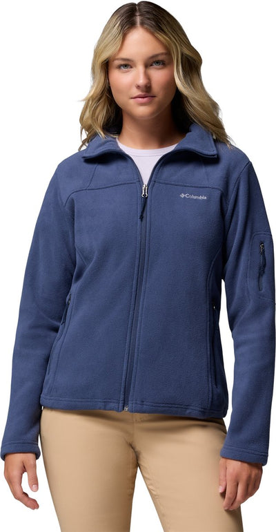 Columbia Fast Trek II Fleeceweste Damen Erwachsene – Verschluss und Taschen mit Reißverschluss – Outdoorweste – Blau – Größe S