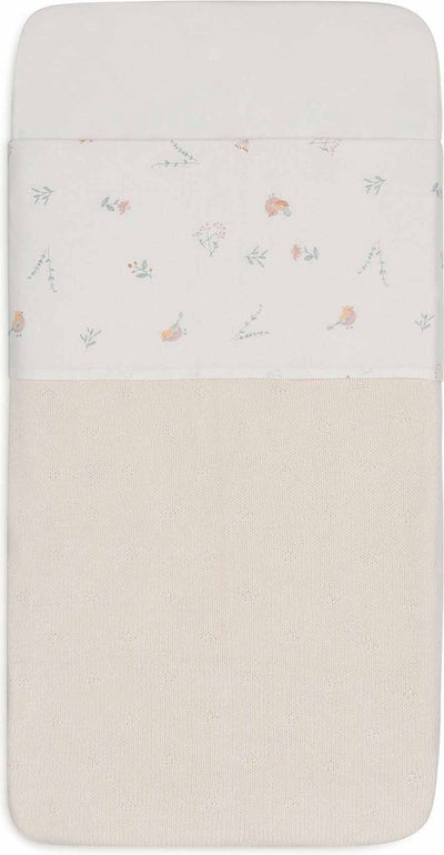Jollein – Babybettlaken – 120 x 150 cm – Bett, Babybett – Baumwolle – schöne Vögel