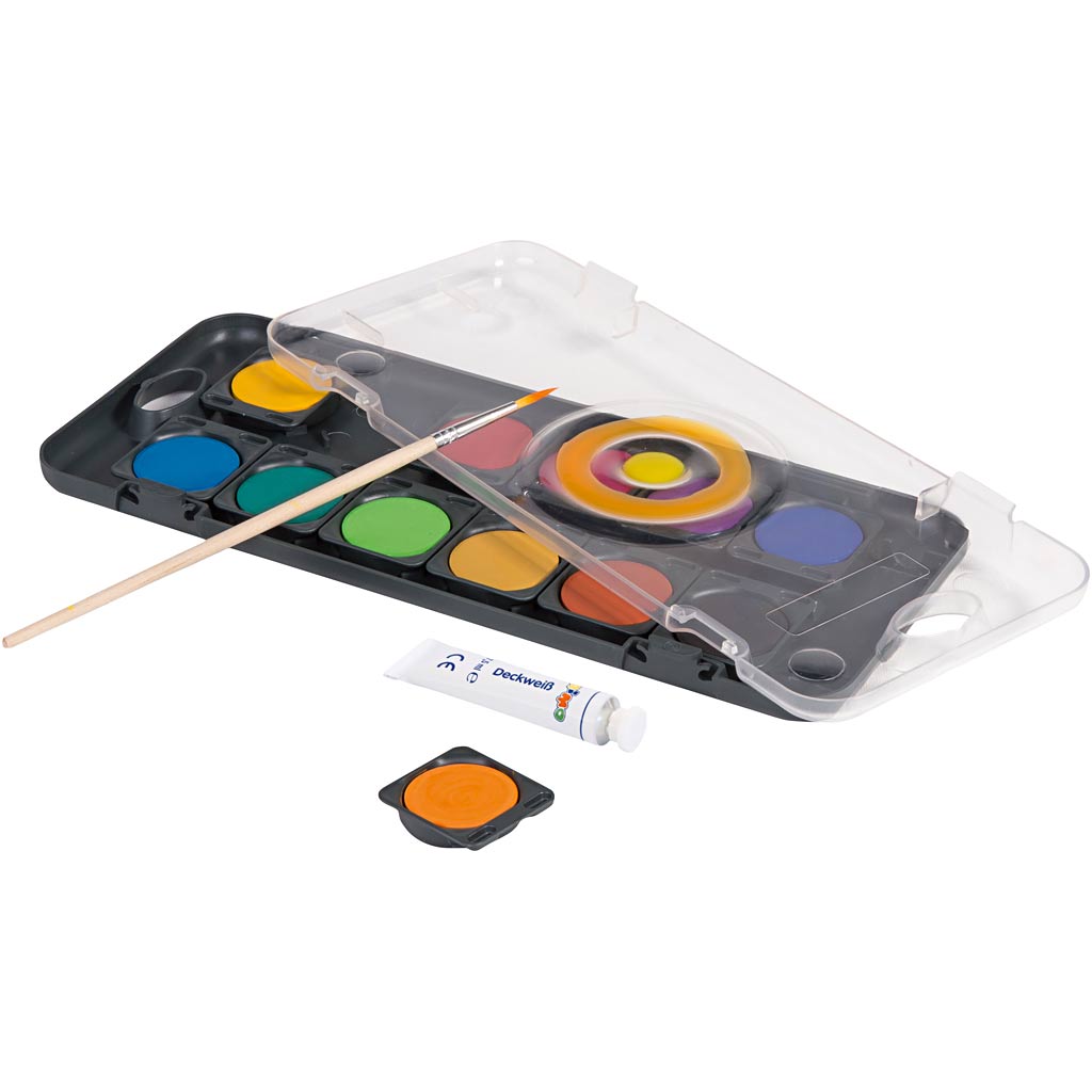 Primo Aquarell, D 30 mm, verschiedene Farben, 12 Stück, 1 Box