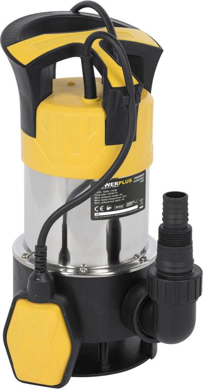 Powerplus elektrische Wasserpumpe POWXG9524 – 750 W Tauchpumpe, maximale Temperatur von 35 °C und Durchfluss von 12500 l Stunde, Gartengeräte