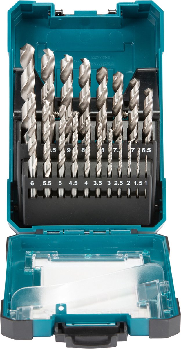 Makita D-67549 – Bohrer-Set – geschliffener Schnellarbeitsstahl (HSS-G) – 19 Stück(e)