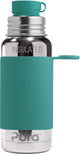 Pura Thermos-Sportflasche 475 ml – Thermoskanne – Thermosbecher – plastikfrei – mit Doppelwand – inklusive Sportkappe und Sporthülle – Oberteil ist austauschbar – Mint