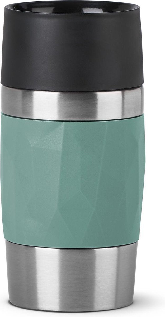 Tefal Compact N2160310 Reisebecher – Thermosflasche – 300 ml – grün – auslaufsicher – für heiße und kalte Getränke geeignet