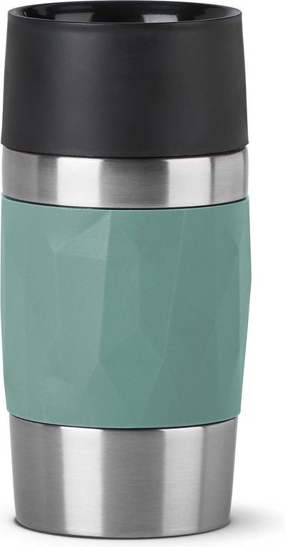 Tefal Compact N2160310 Reisebecher – Thermosflasche – 300 ml – grün – auslaufsicher – für heiße und kalte Getränke geeignet