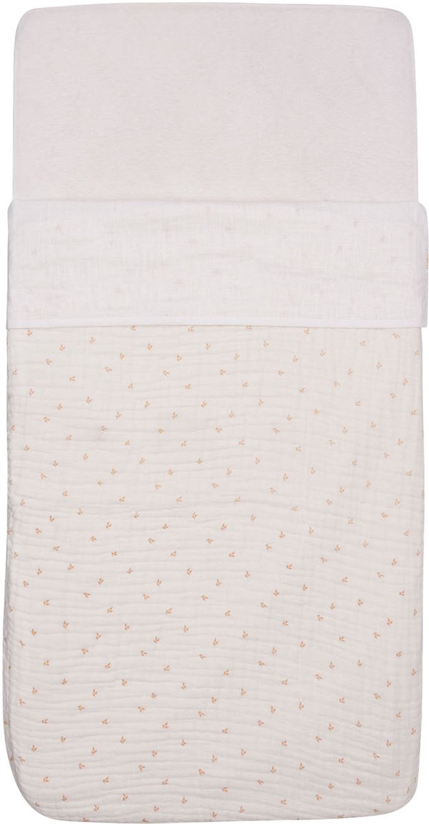 Jollein Babybettlaken – 75 x 100 cm – geflammt – Elfenbein