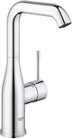 Grohe Essence Waschtischarmatur – hoher schwenkbarer Auslauf – mit Klick-Ablaufgarnitur (Push Open) – wassersparend