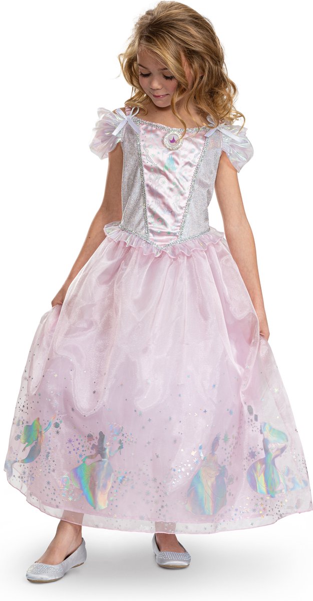 Verkleidung Disney Princess – Multi-Prinzessin, Disney Princess Multi-Prinzessin-Kleid Deluxe, Größe XS (3–4 Jahre), Mädchen