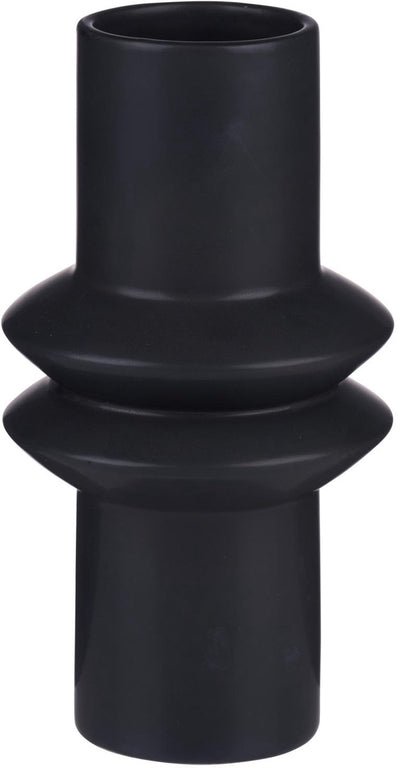 Arti Casa Vase schwarz zylindrisch – dekorative Vase für Blumen und Inneneinrichtung – minimalistische Vase mit modernem Design – ø10,5 x 19,8 cm