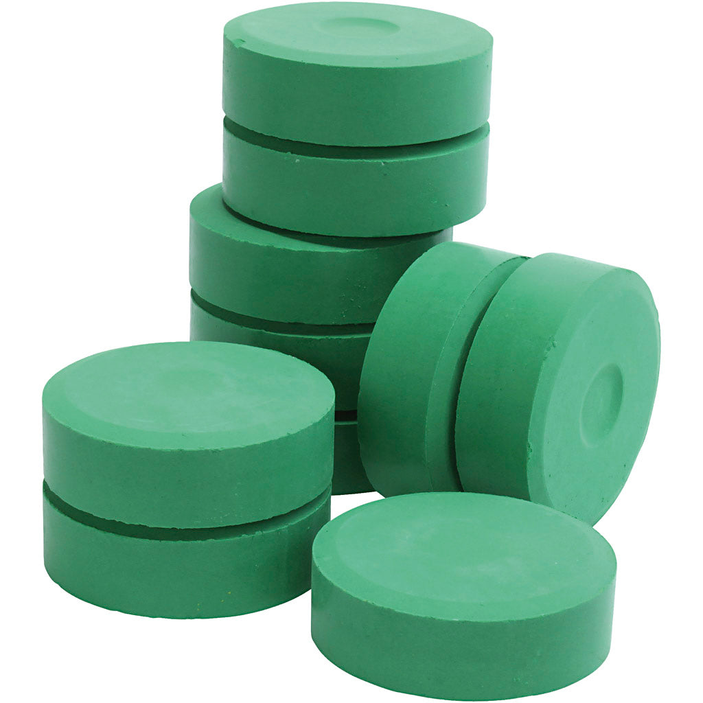 Kolorortime Tempera Flüssige Aquarellfarbe, H: 19 mm, D 57 mm, grün, 10 Stück 1 Box