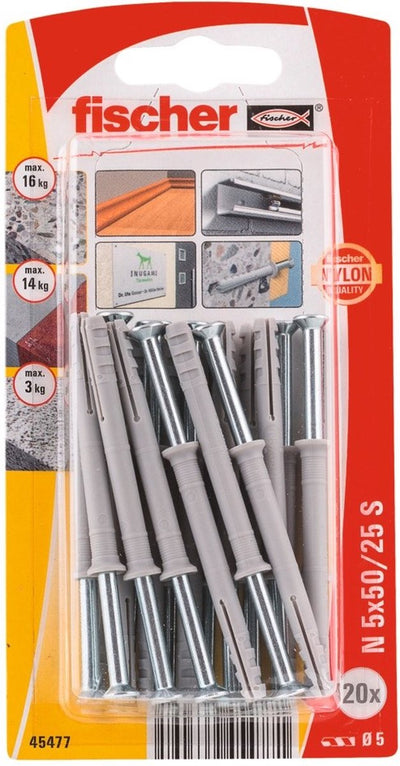 Fischer 045477 n 5 x 50 25 s k nv Nageldübel 50 mm 5 mm 1 Satz(e)