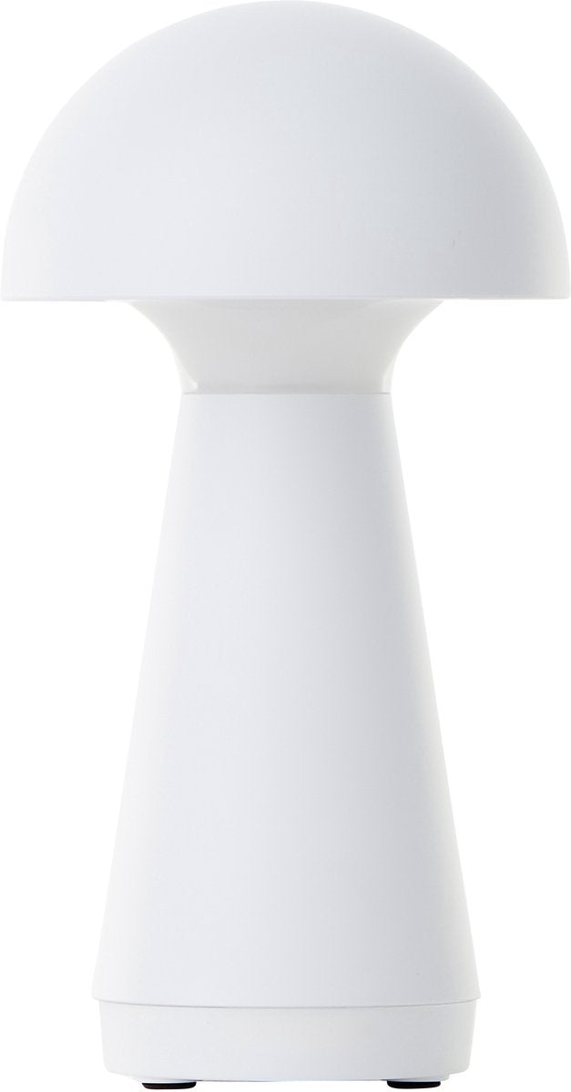 Brilliant AG Brilliant Navabi – Tischleuchte für den Außenbereich – LED 2 W – ø 9,5 cm – 130 lm – 3000 K – 3-stufig dimmbar – USB wiederaufladbar – IP44 – Weiß