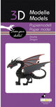 Fridolin 3D-Puzzle Drache – kreativer Bausatz aus Papier.