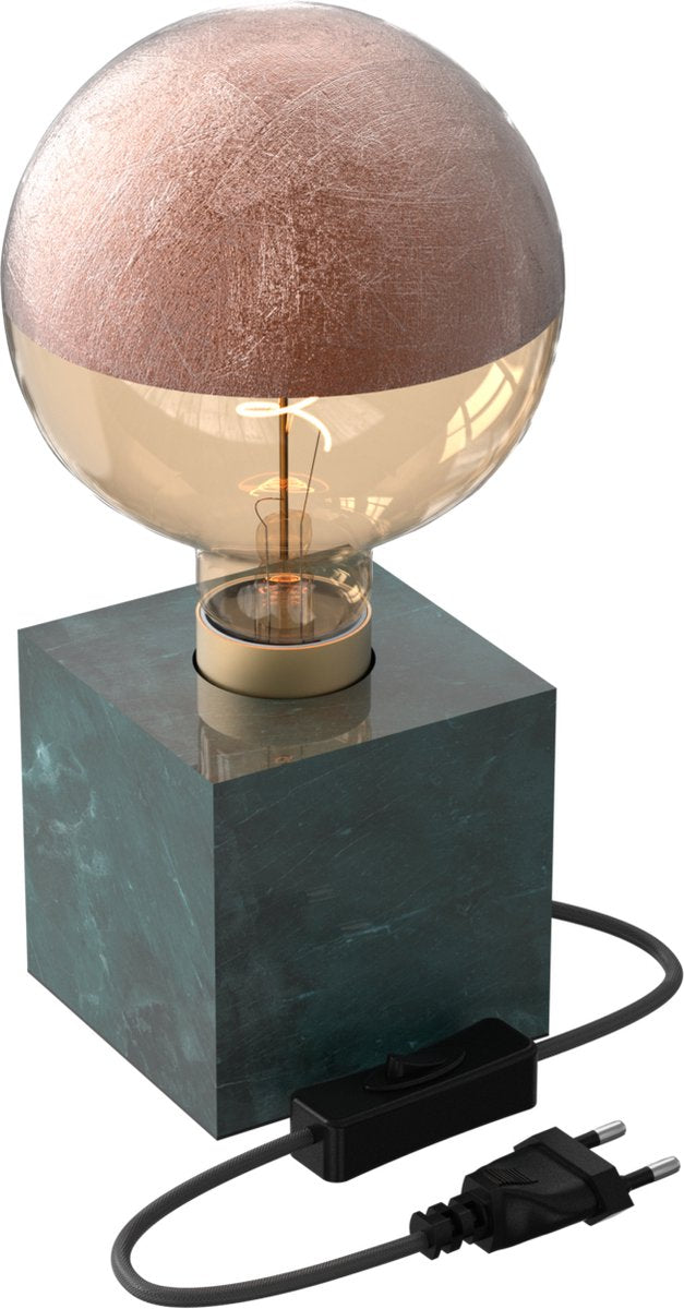 Calex Tischleuchte Marmor quadratisch - e27 - grün - exkl. Lichtquelle