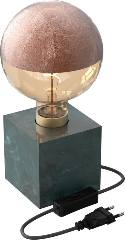Calex Tischleuchte Marmor quadratisch - e27 - grün - exkl. Lichtquelle