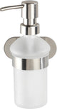 Wenko turbo-loc® Seifenspender Orea Edelstahl matt 200ml – Seifenpumpe – Montage ohne Bohren – selbstklebend – 10 Jahre Garantie