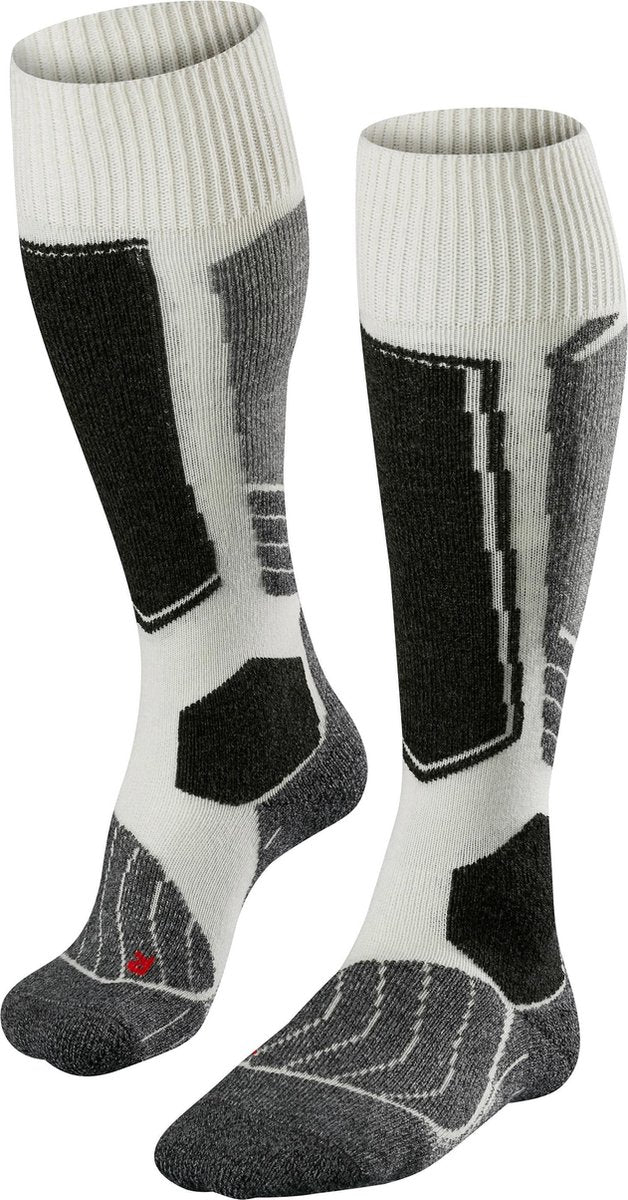 Falke sk1 warme dicke Wolle Funktionsmaterial Skisocken Damen Weiß - Größe 39-40