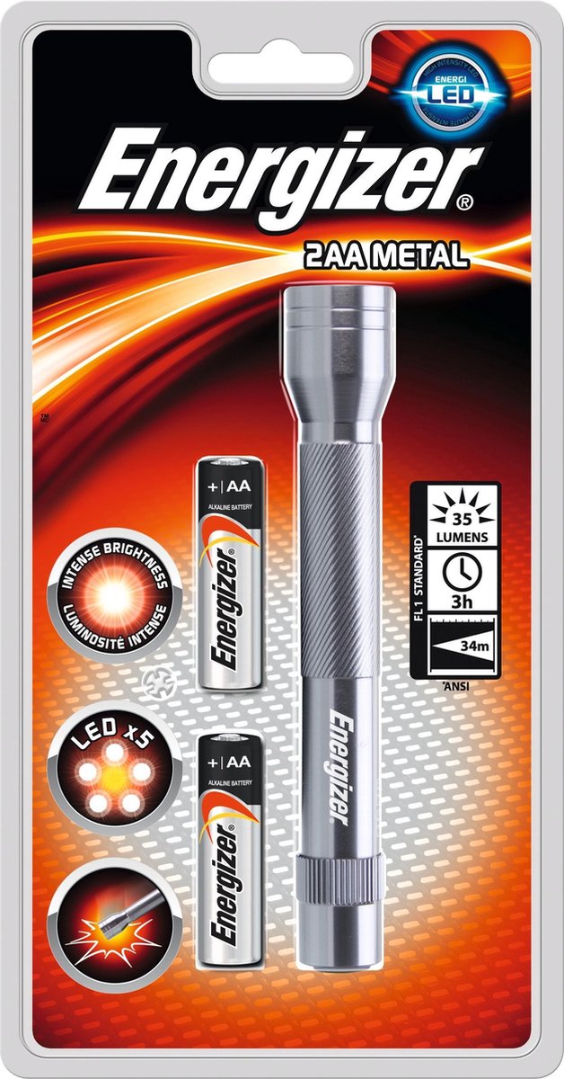 Energizer LED-Taschenlampe – 50 lm – grau