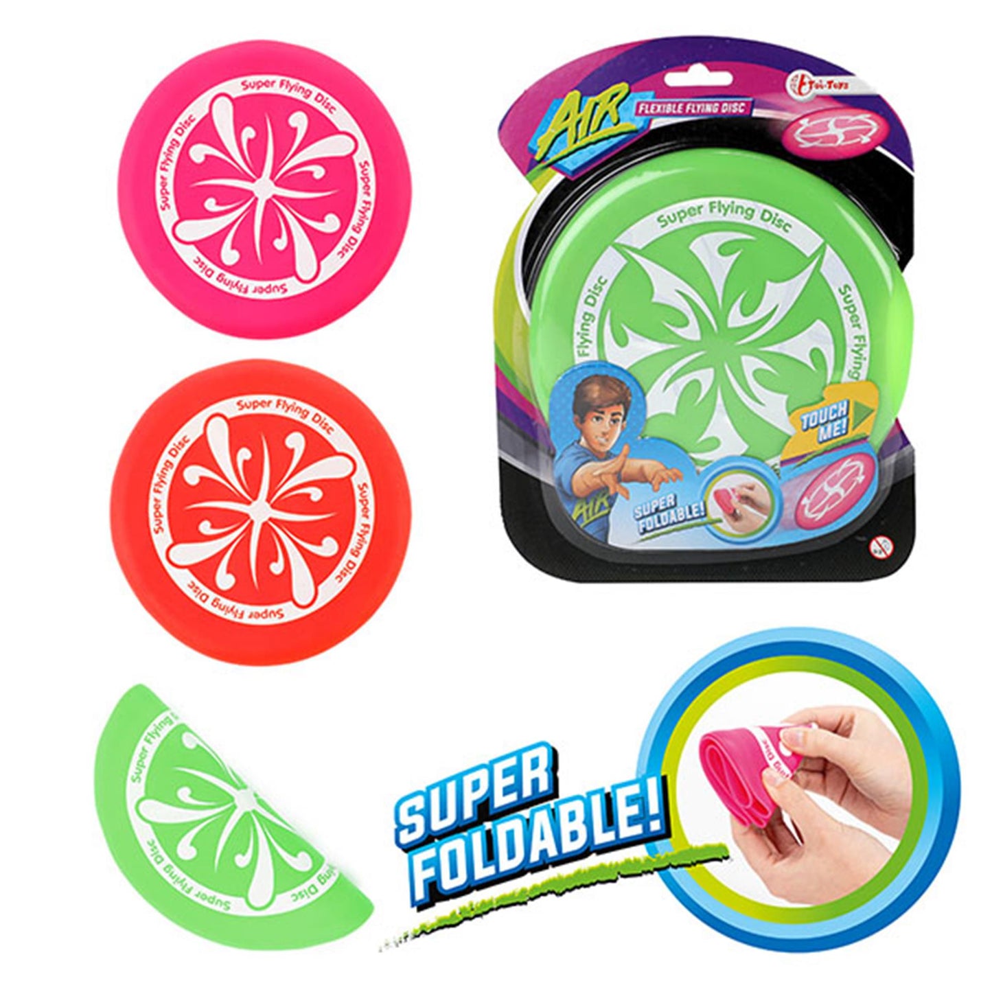 Toi-toys Luft superflexible Gummi Frisbee 17 cm verschiedene Versionen