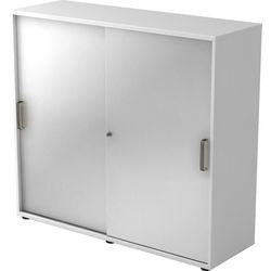Bach Schiebetürschrank Hammerer 3FH Silber, Weiß